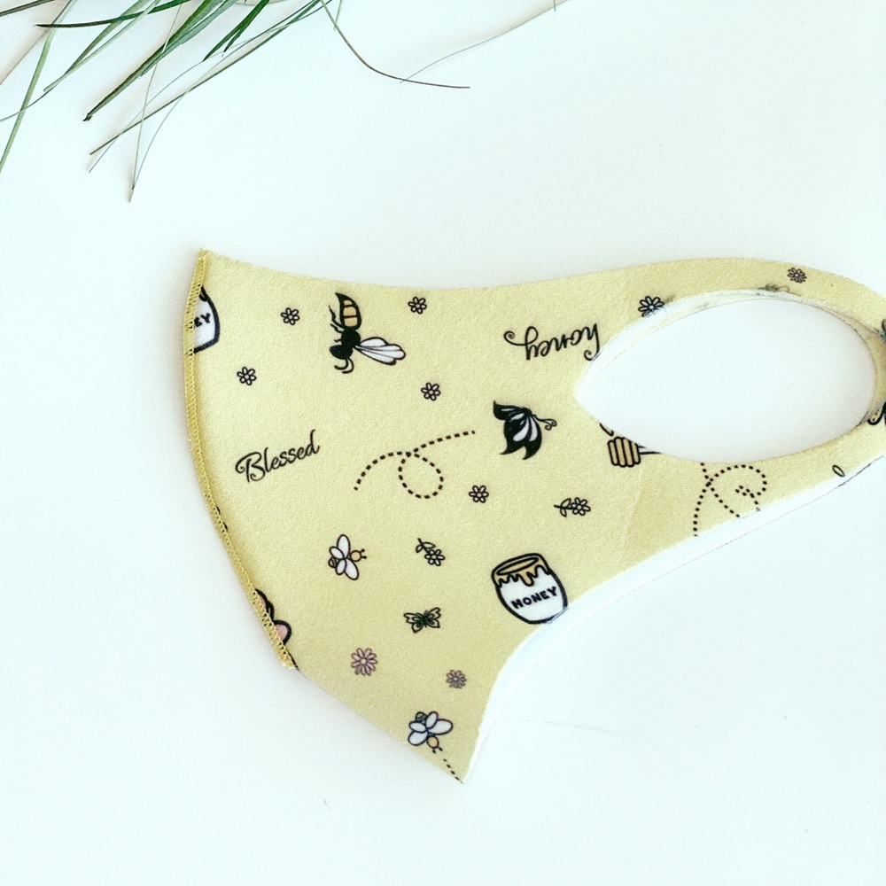 Honey Bee  Face Mask - Yellow